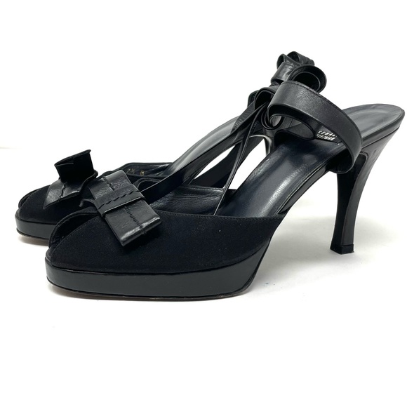 STUART WETIZMAN leather peep toe, ankle wrap heels, size 7.5, made in Spain - Picture 2 of 10